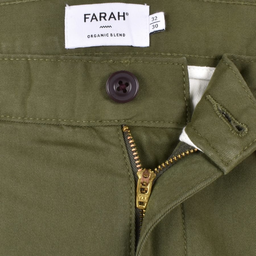 Farah Vintage Norwood Regular Chino Trousers Green